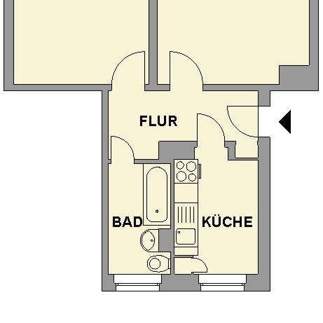 Helle 2-Raum-Wohnung mit Tageslichtbad - Photo 1