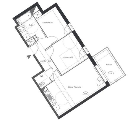 Location Appartement 3 pièces 56m² VERTOU 44120 - Photo 2