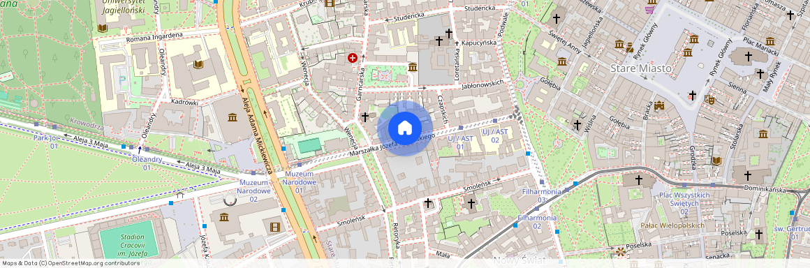 Marszałka Józefa Piłsudskiego, Piasek, Stare Miasto, Kraków, małopolskie