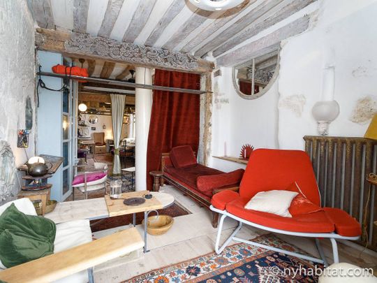 Logement à Paris, Location meublée - Studio T1 - Île Saint-Louis, Le Marais - Notre Dame - Hôtel de Ville (PA-4146) - Photo 1