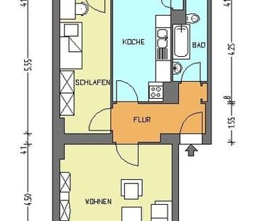 2 Zimmer mit Balkon, mod. Wannenbad in Niederschönhausen ab 01.12.2... - Foto 1
