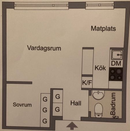 Ljus och välplanerad mini 2:a på Kungsholmen med panoramautsikt! - Foto 3