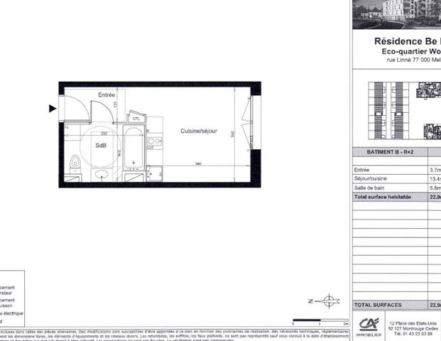 location Appartement T0 DE 22.9m² À MELUN - Photo 1