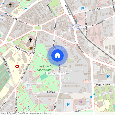 ul. Krzywa, Klimzowiec, Centrum, Chorzów, śląskie