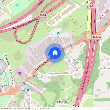 Cerdeño-El Palais-Mercadín, Oviedo