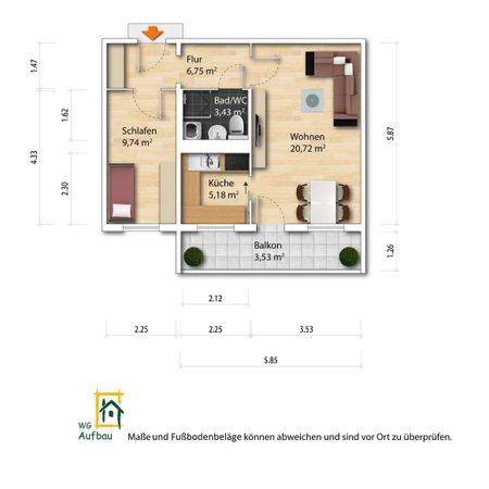 2-Zimmer Mietwohnung - Großzschachwitz - Photo 4