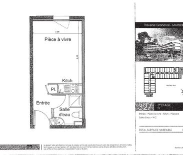 Location Appartement 1 pièce 18m² MARSEILLE 9ème - Photo 2