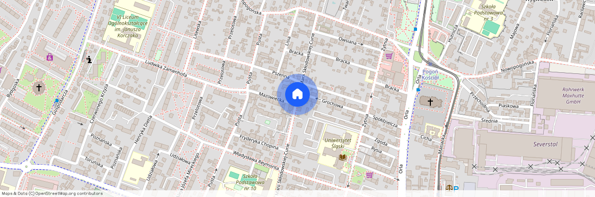 ul. Marii Skłodowskiej-Curie, Pogoń, Sosnowiec, śląskie