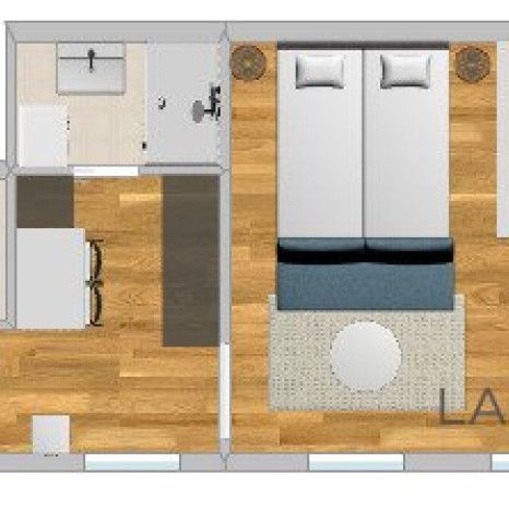 Vollmöblierte 1-Zimmerwohnung im Innenhof - Foto 1
