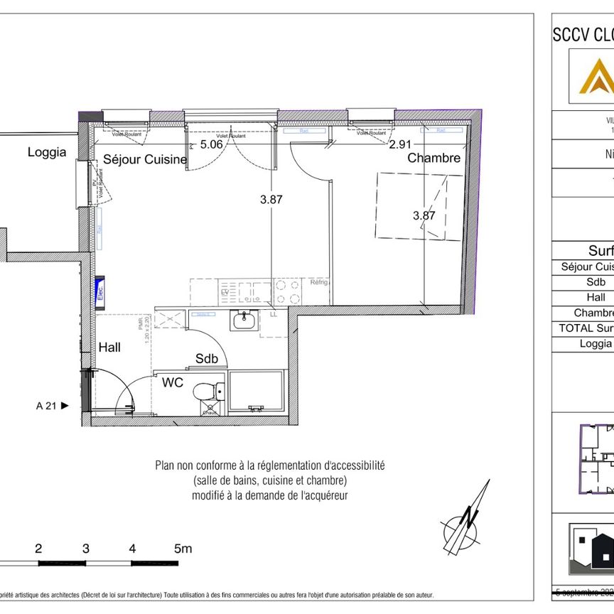 Location Appartement 2 pièces 38m² PERENCHIES 59840 - Photo 2