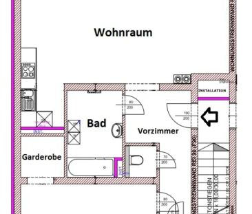 SPORTPLATZGASSE | Großzügige 2-Zimmer Wohnung mit Balkon (S/W) | 70... - Foto 2