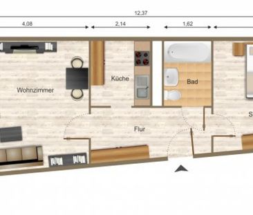 Wohnung, 2 Zimmer (48,48 m²) - Photo 6