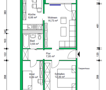 Einzug sofort möglich - 3-Raumwohnung mit Balkon - Photo 3