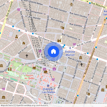 Rue Montmartre, entre Rue Etienne Marcel et Rue de Turbigo 75001 Paris (1er arrondissement)