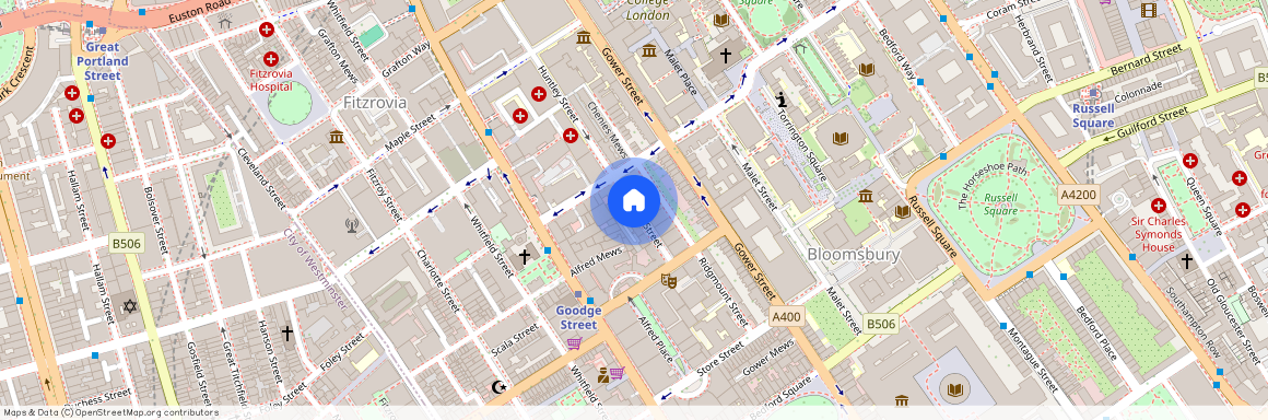 Huntley St, Bloomsbury, London WC1E 6AJ, UK