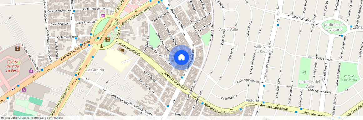 Topacio, Colonia Residencial Victoria, C.P. 45089, Zapopan