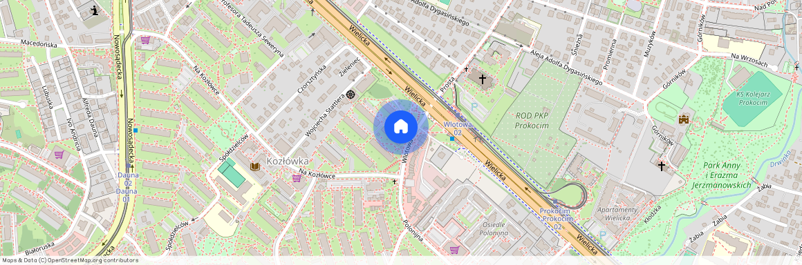 ul. Wlotowa, Kozłówka, Bieżanów-Prokocim, Kraków, małopolskie