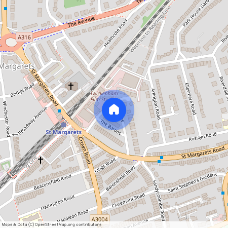 2 bedroom flat to rent in The Barons, St Margarets TW1