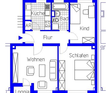 Demnächst frei! 3-Zimmer-Wohnung in Minden Innenstadt - Foto 1
