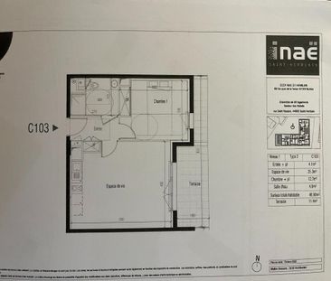 Location Appartement 2 pièces 46m² ST HERBLAIN 44800 - Photo 2