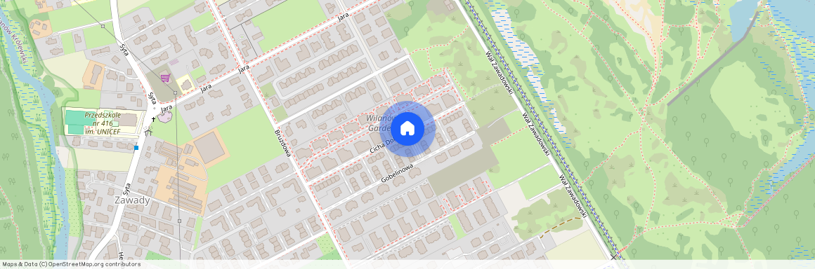 Warszawa, Wilanów, Wilanów, Zawady, Cicha, Dolina