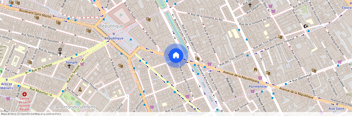 Avenue de la Republique et Rue du Grand Prieuré 75011 Paris (11e arrondissement)