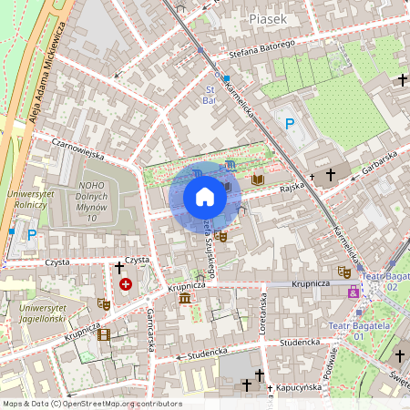 ul. Rajska, Piasek, Stare Miasto, Kraków, małopolskie