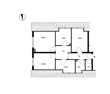 GEVELNDORF SCHÖNE UND GERÄUMIGE 4-ZIMMER WOHNUNG IM DACHGESCHOSS, AUSGESTATTET MIT RAUFASER UND PVC - Photo 1