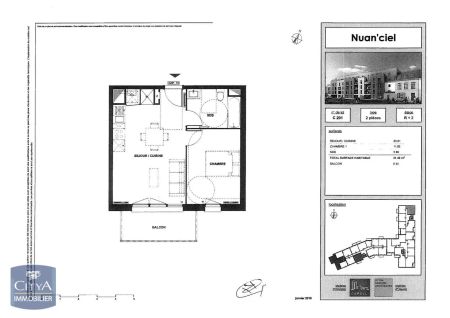 Appartement à louer 2 pièces 41.49m² - Photo 5