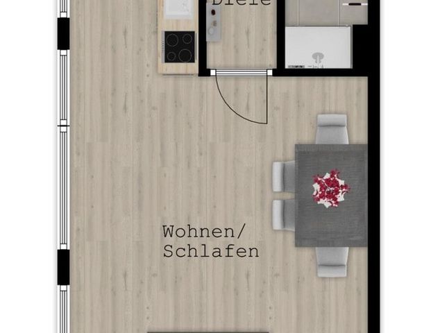 Single-Apartment mit Küchenzeile in Oberhausen-Holten - Photo 1