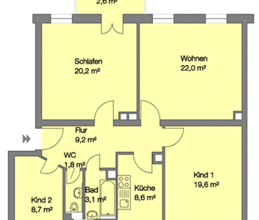Hoch oben in St. Johannis - 4 Zimmer Wohnung mit Balkon - Foto 1