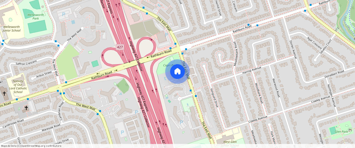 ** The East Mall, Etobicoke, Etobicoke, Toronto, M9B 4S1