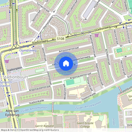 Stadionbuurt, 1076 JB, Van Tuyll van Serooskerkenweg, Amsterdam