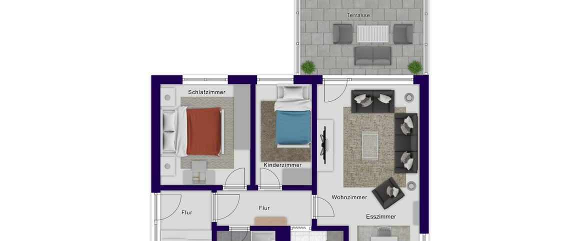 3-Zimmer-Erdgeschosswohnung, Terrasse, Garten, 2 Carports und Garage - Photo 1