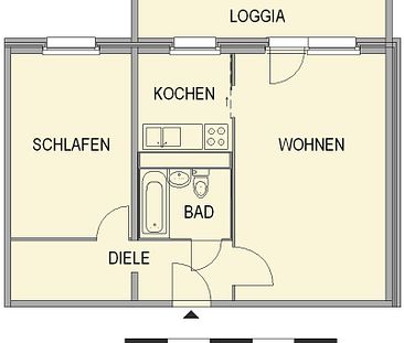 2-Raum-Wohnung mit Balkon nahe Vita-Center - Photo 1