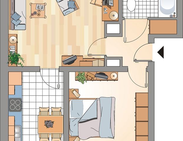 Demnächst frei! 2-Zimmer-Wohnung in Gelsenkirchen Resser Mark - Photo 1