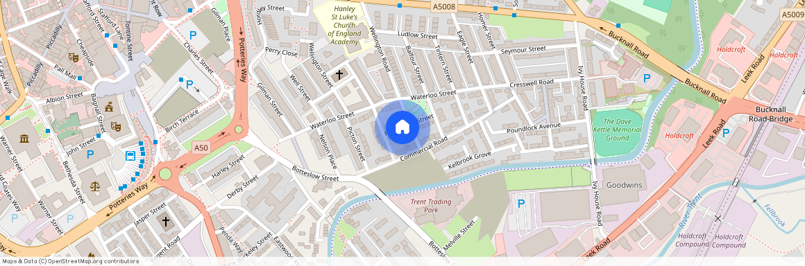 Fourdrinier Street; Hanley; ST1