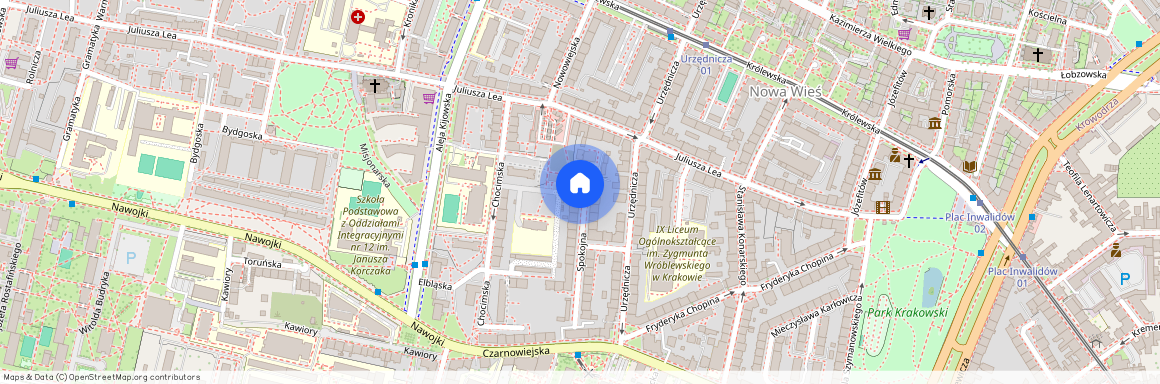 ul. Spokojna, Nowa Wieś, Krowodrza, Kraków, małopolskie