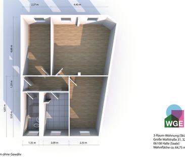 3-Raum-Wohnung, wir sanieren für Sie! - Foto 5