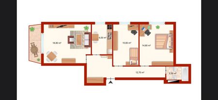 3 Zimmer, 65 m², 1. Stock - Photo 4