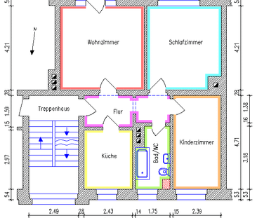 3-Raum-Wohnung mit Balkon - Foto 1