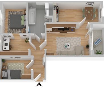 - Zimmerwohnung, 18109 Rostock - Lichtenhagen - Photo 4