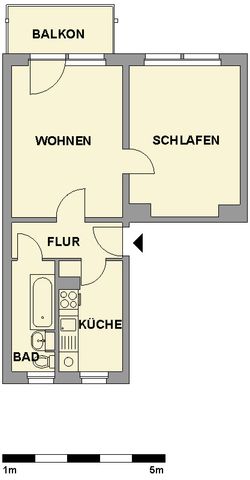 2-Raum-Wohnung mit Balkon nahe Parkanlage - Foto 4