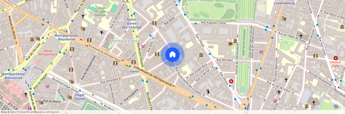 Rue Notre Dame des Champs et Rue de la Grande Chaumière 75006 Paris (6e arrondissement)