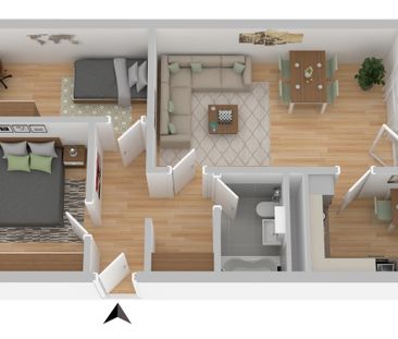 - Zimmerwohnung, 18106 Rostock - Schmarl - Foto 1