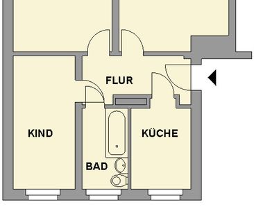 3-Raum-Wohnung mit Tageslichtbad nahe Küchwald - Foto 4