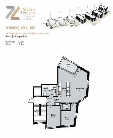 3.5-Zimmer Neubauwohnung in der Überbauung «7 Lerchen» - Ihr modern... - Photo 4