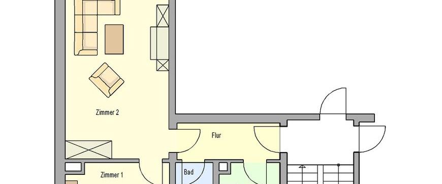 Renovierte 2 Raum Wohnung mit Balkon - Foto 1