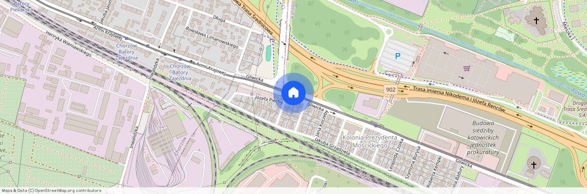 ul. Gliwicka, Załęże, Katowice, śląskie