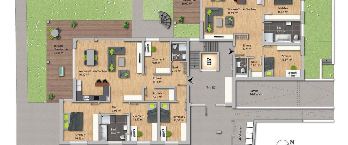 Exklusive Wohnung im Zentrum von Grenzach - 5 Zimmer-Wohnung (EG 0.1) - Foto 1